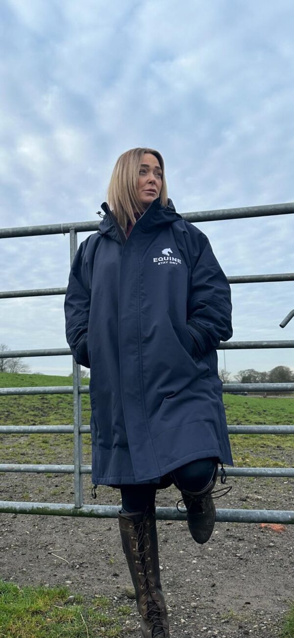 Equine Stay Dry Advanced Equestrian Waterproof Coat - Navy