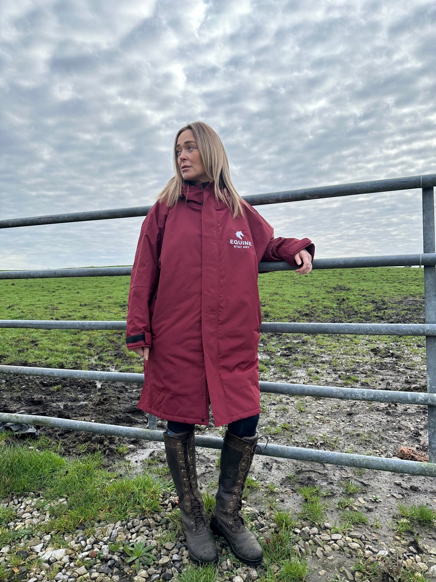 Equine Stay Dry Advanced Equestrian Waterproof Coat - Mulberry