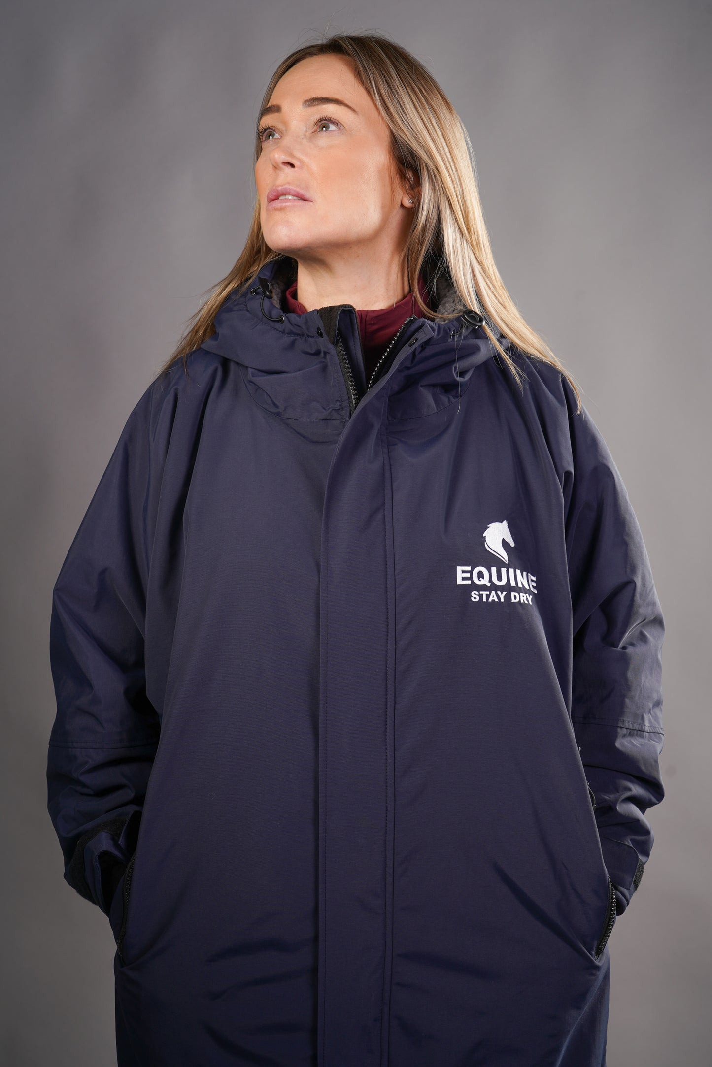 Equine Stay Dry Advanced Equestrian Waterproof Coat - Navy