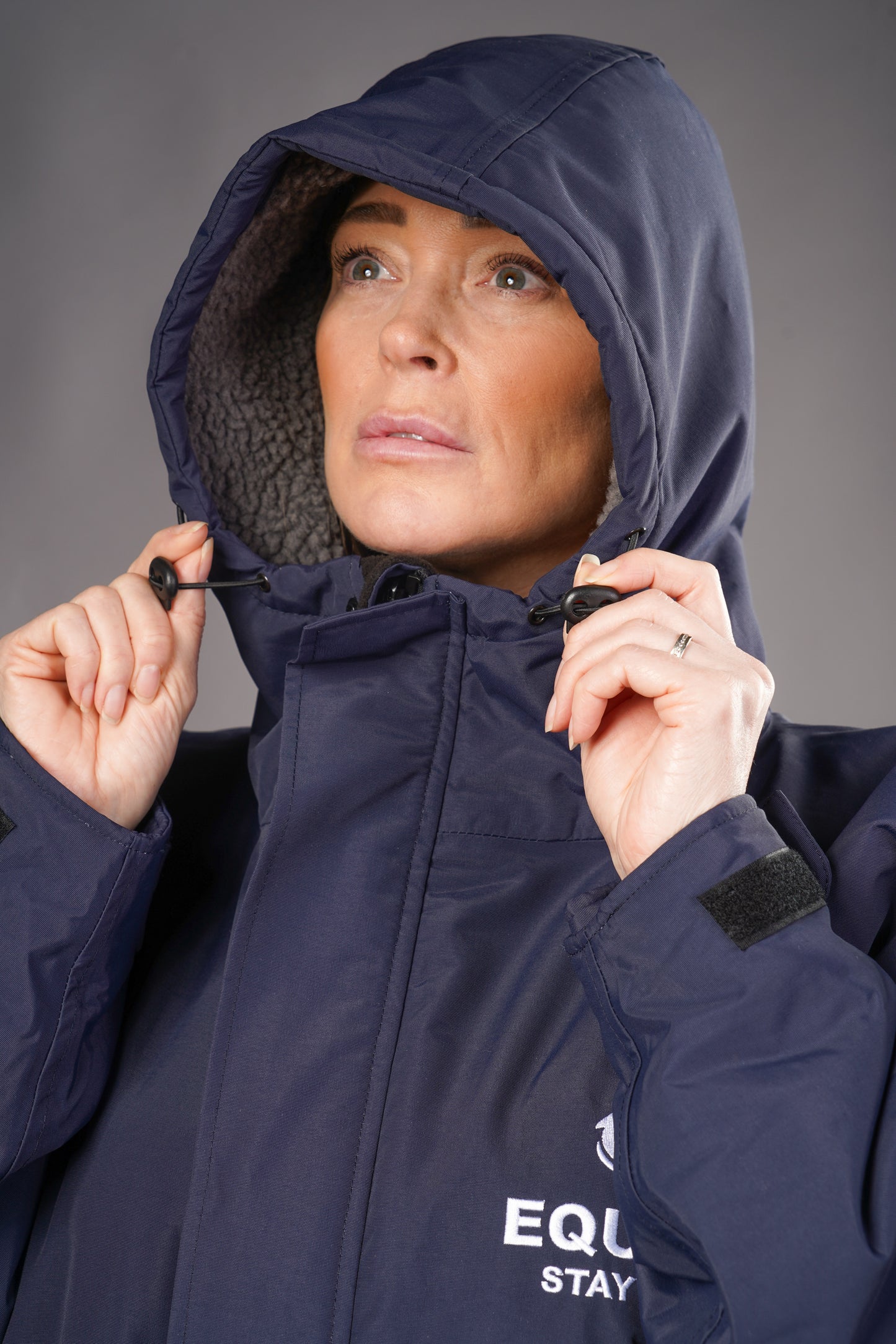 Equine Stay Dry Advanced Equestrian Waterproof Coat - Navy