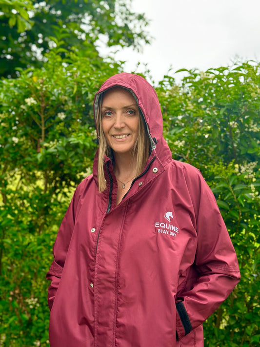Equine Stay Dry Lite Equestrian Coat - Mulberry