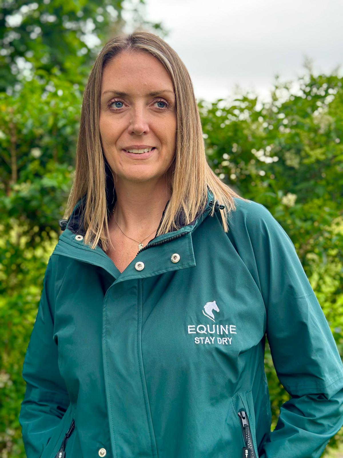 Equine Stay Dry Lite Equestrian Coat - Green
