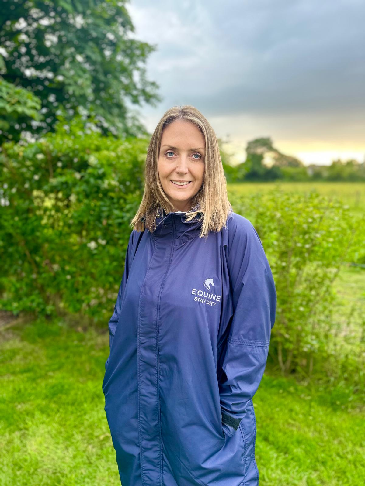 Equine Stay Dry Lite Equestrian Coat - Navy