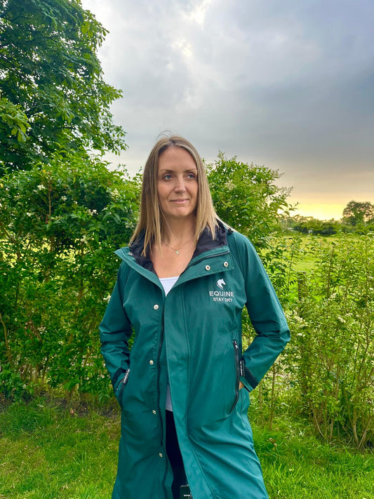 Equine Stay Dry Lite Equestrian Coat - Green